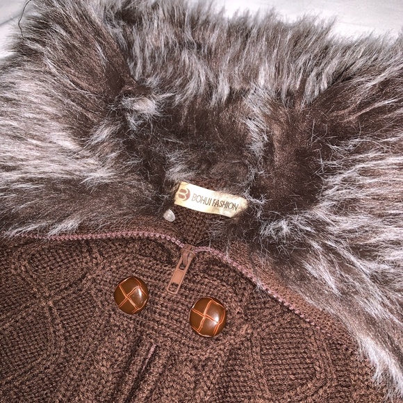 Brown Fur Cardigan - Picture 5 of 6